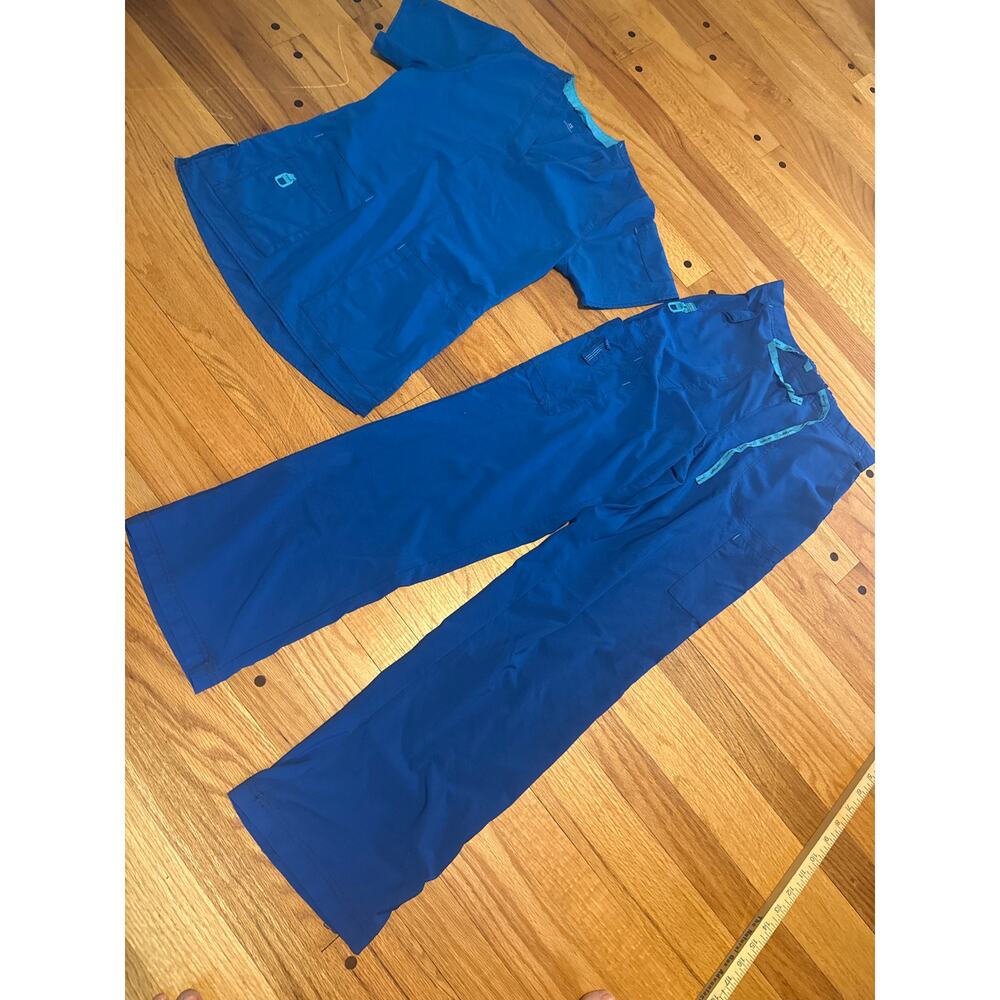 CARHARTT Women’s Scrub Set Sz XS/S Blue Medical Top Pants Nurse Hospital